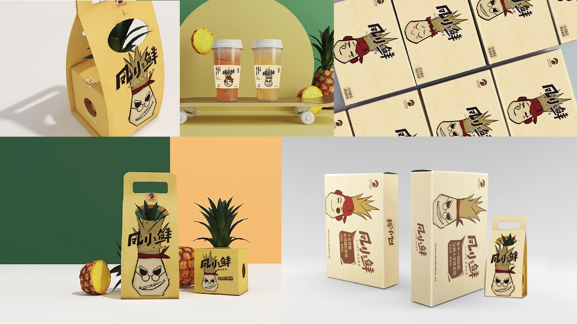鞍山凤小鲜凤梨品牌形象设计